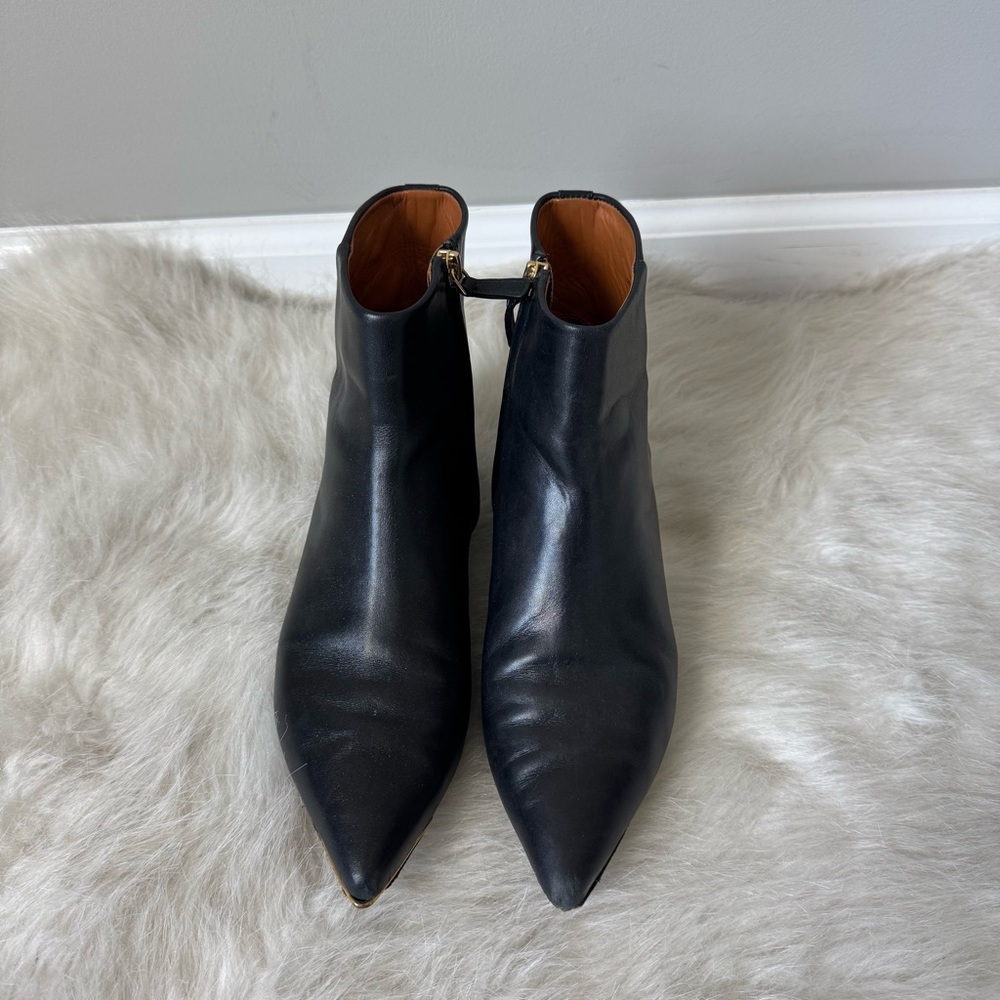 Tory Burch Leather Pointed Toe Lila Ankle Boots - Picture 5 of 11
